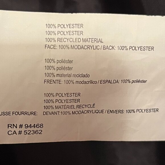 Nautica Hooded White Puffer Coat with faux fur trim and Zip Insert - Picture 7 of 7